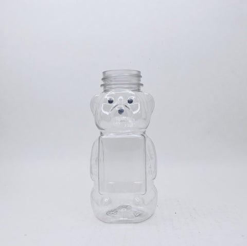 12 oz. Flat Front Plastic Bear, single