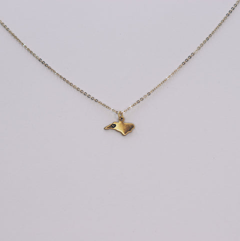 Brass Stamped NC Necklace