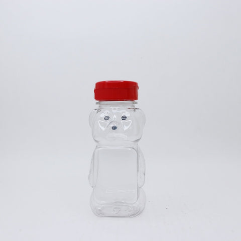 8 oz. Flat Front  Plastic Bear, single