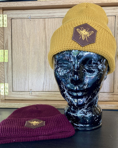 Waffle Beanie - Burgundy