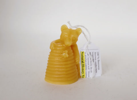 Beeswax Figure Candle, Bear with Skep