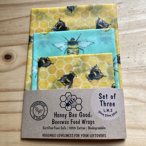 Beeswax Wraps, set of 3