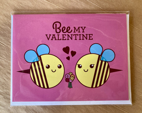 "Bee My Valentine" Greeting Card