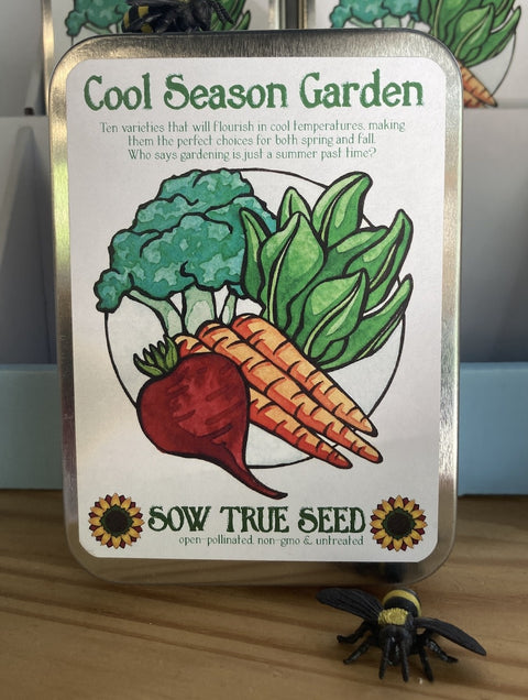 Sow True Seeds Collection Gift Tin, Cool Season Garden