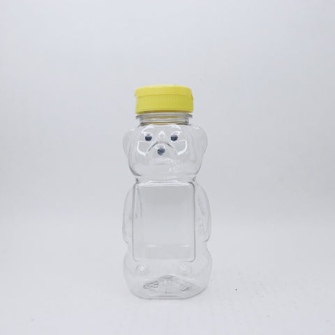 12 oz. Flat Front Plastic Bear, single