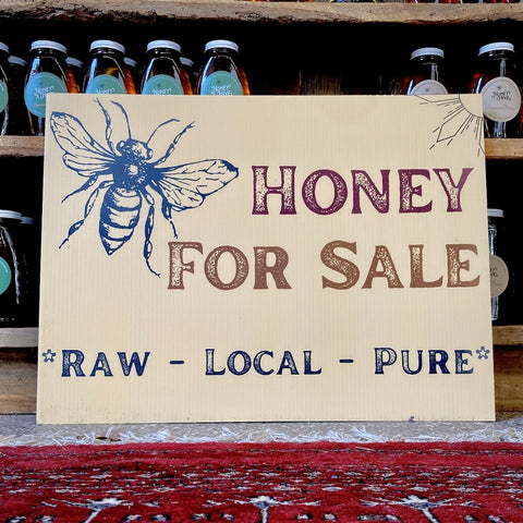 Honey for Sale Sign