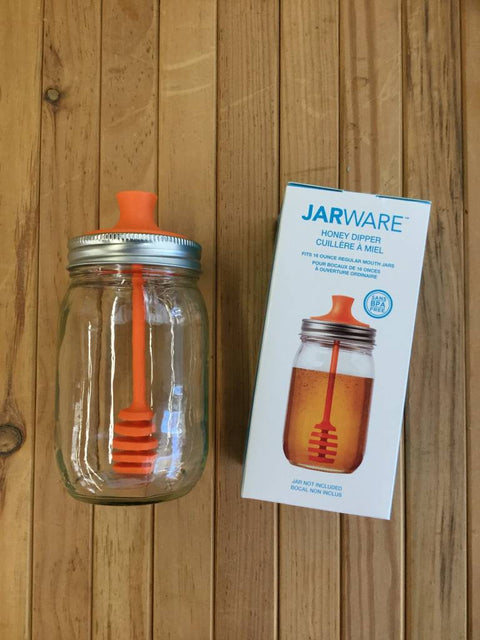 Mason Jar with Honey Dipper (Plastic)