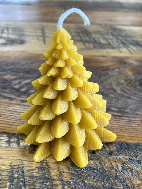 Beeswax Figure Candle, Pine Trees