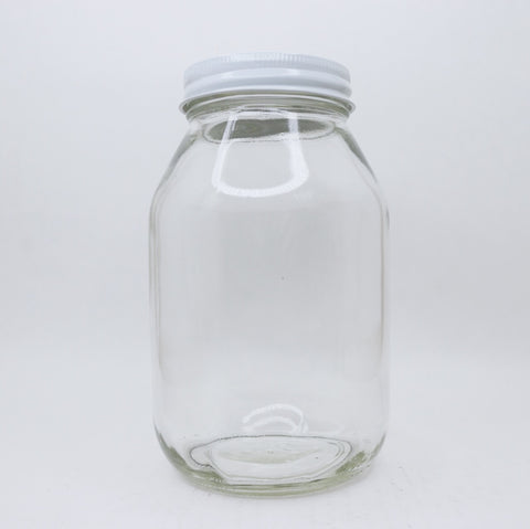 3 lbs. / 1 quart / 48 oz. Glass Quart Mayo Jar, case (12 ct, includes lids)