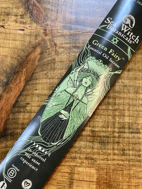 Sea Witch Botanicals Essential Oil Incense, Green Fairy (20 sticks)