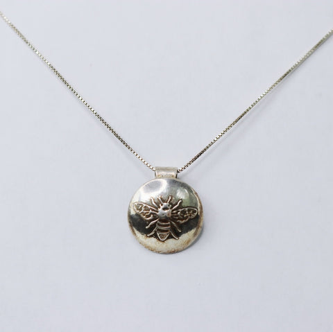 Silver Bee Necklace