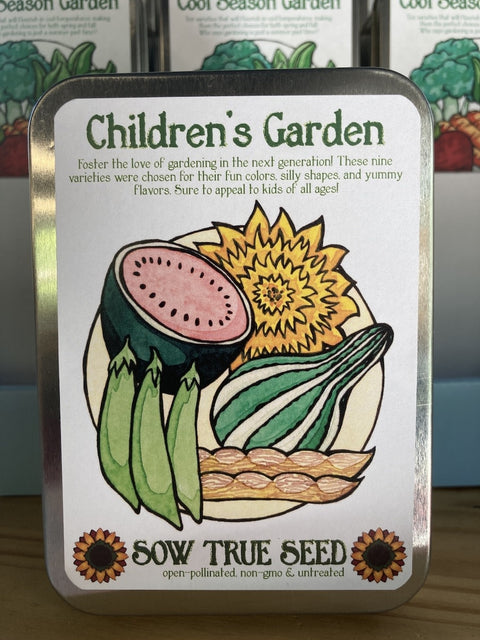 Sow True Seeds Collection Gift Tin, Children's Garden