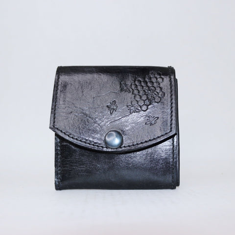 Leather Bee Wallet - Trifold with Snap