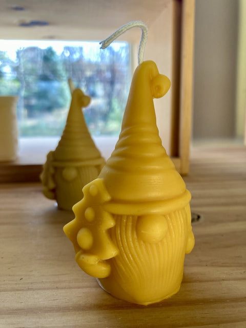 Beeswax Candle, Winter Gnome