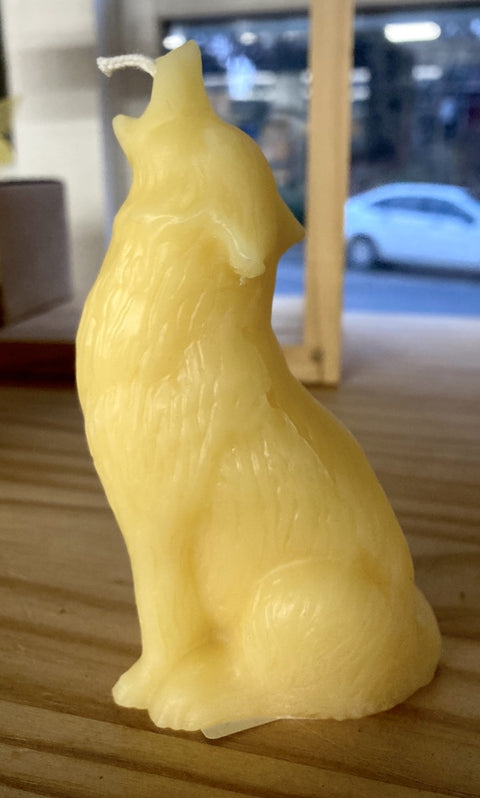 Beeswax Figure Candle, Timber Wolf