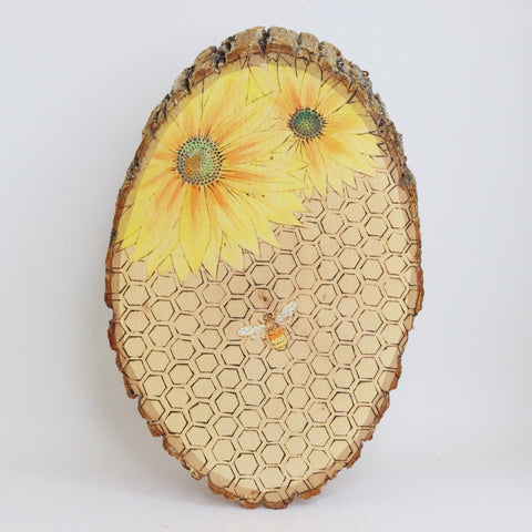 Wooden Sunflower Art, Large